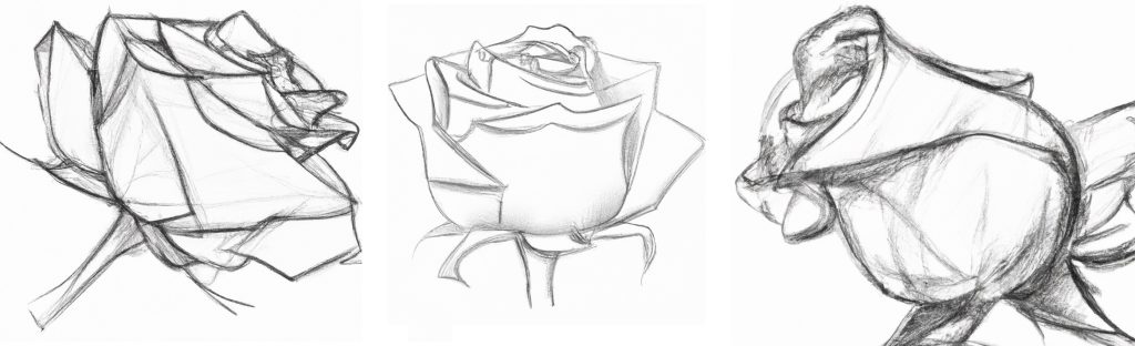 sketch of a rose 1