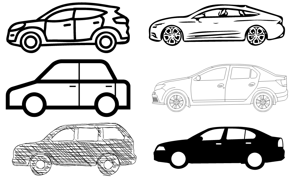 drawings of cars