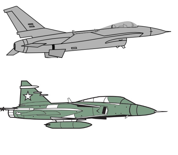 fighter jet drawing examples