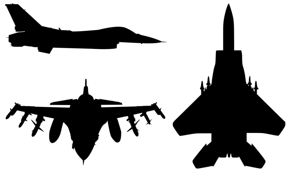 fighter jet silhouette