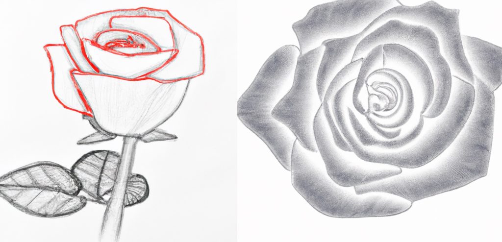 sketch of a rose 1