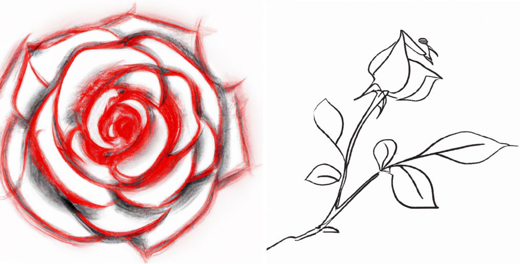sketch of a rose 2