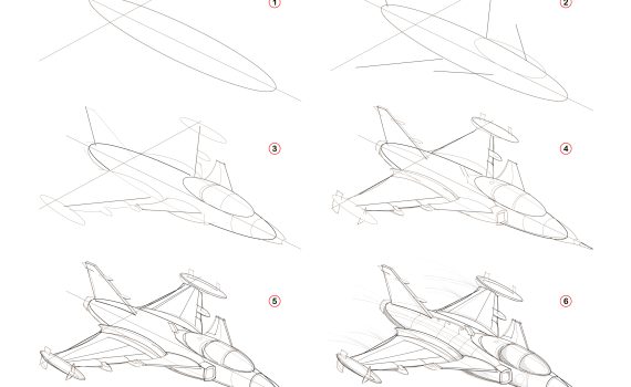 how to draw a fighter jet