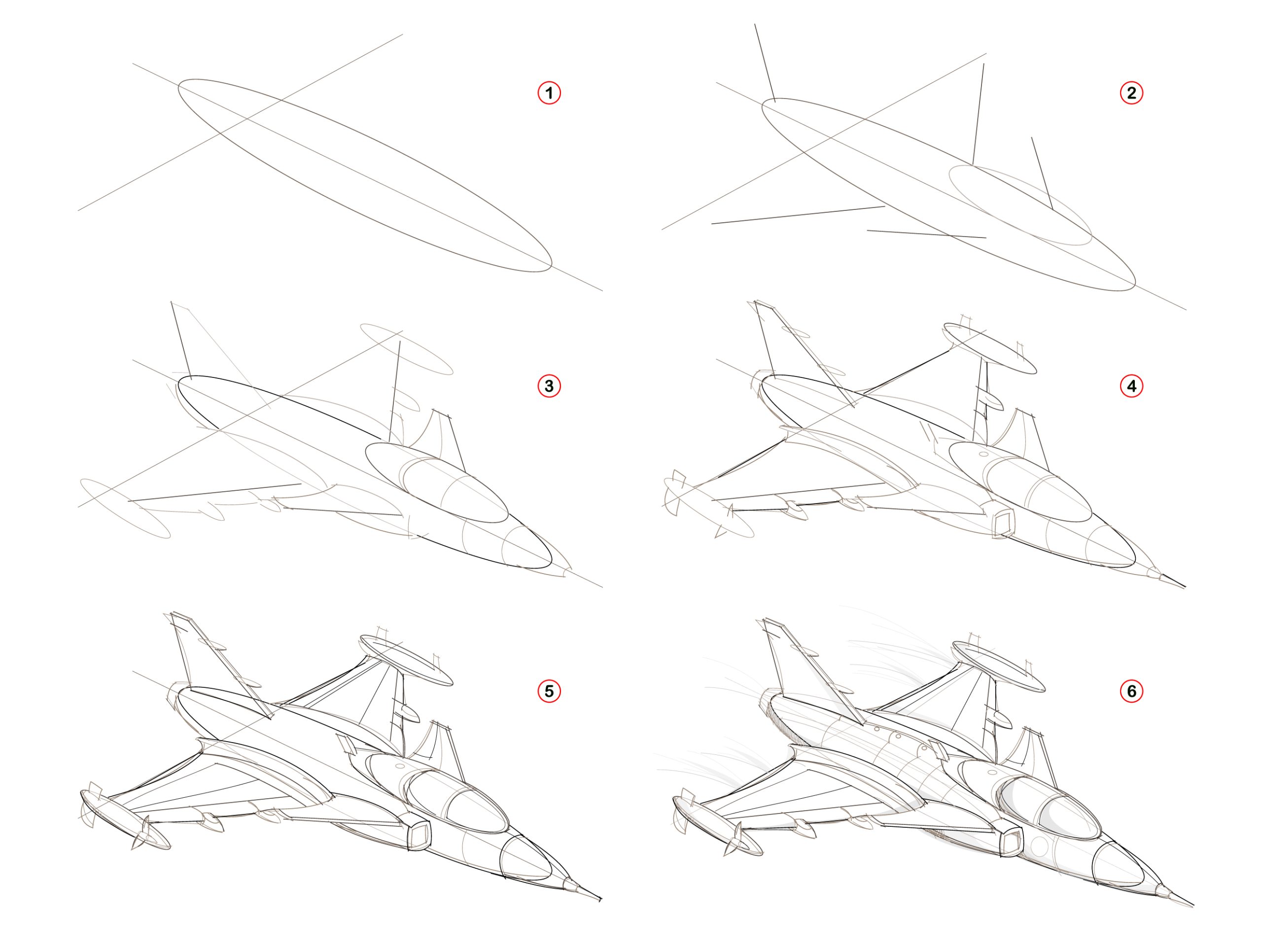 How to Draw a Fighter Jet StepByStep Tutorial Draw Advisor