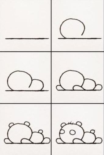 how to draw a kawaii panda