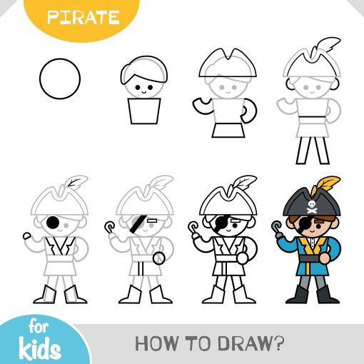how to draw a pirate