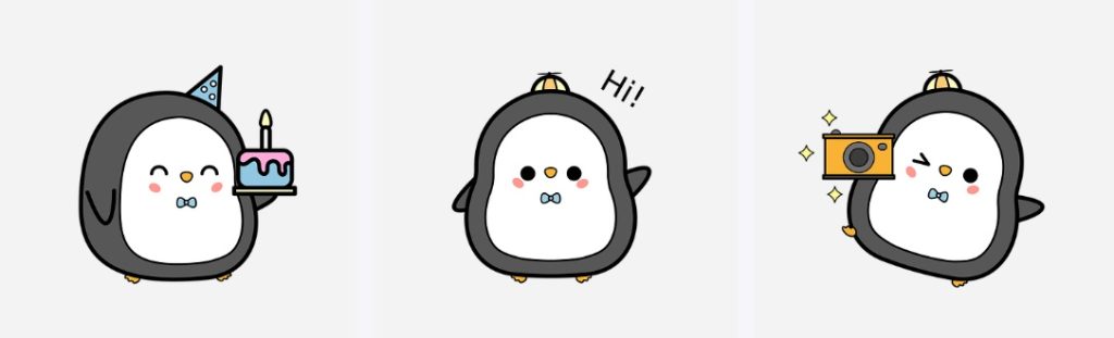 kawaii penguin drawings