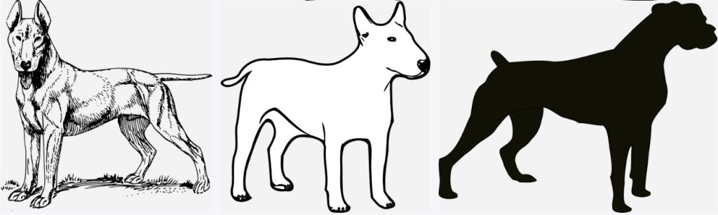 standing dog drawings