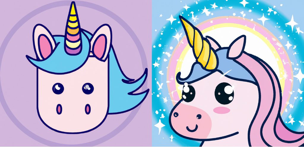 cute kawaii unicorn drawings