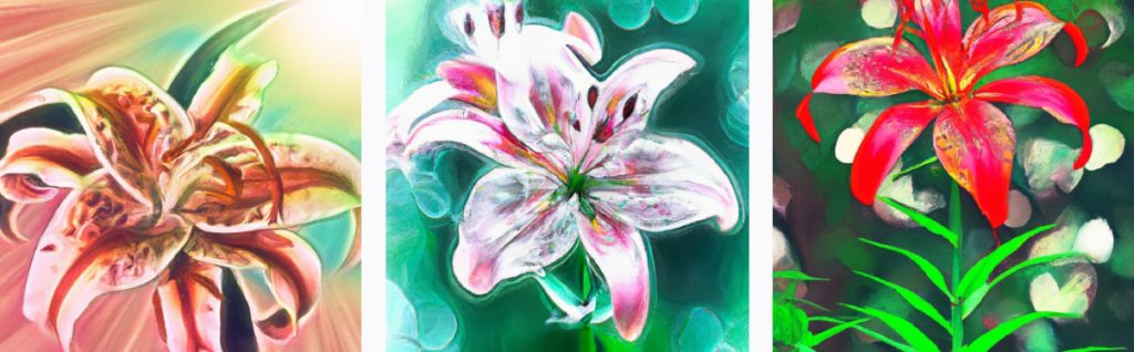 beautiful lily flower digital art