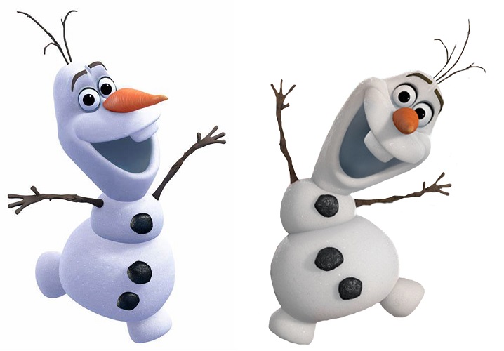 2 pictures of olaf from frozen to help with drawing olaf