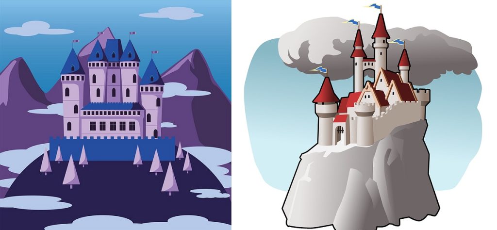 examples of castle illustrations for reference