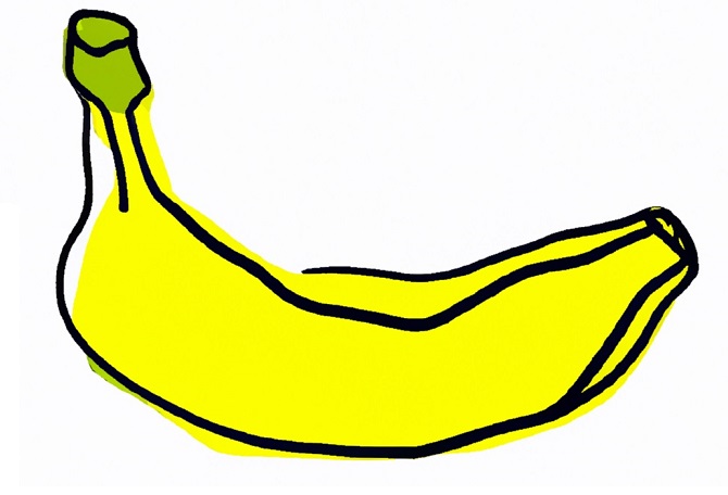 how to draw a banana basic easy