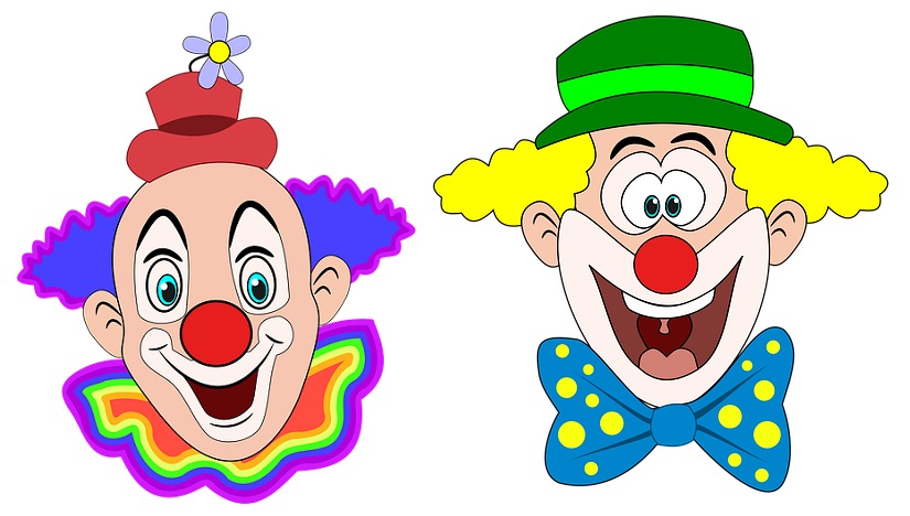 how to draw cute clown head with colors