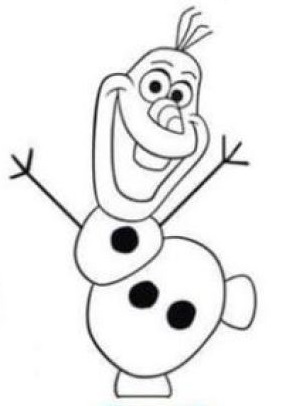 outline drawing of olaf from frozen