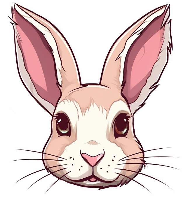 bunny head drawing 1