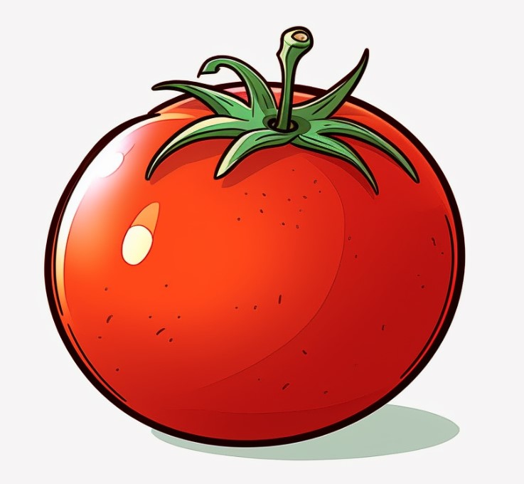 cartoon tomato drawing