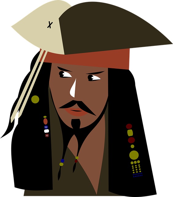 draw a pirate that looks like captain jack sparrow