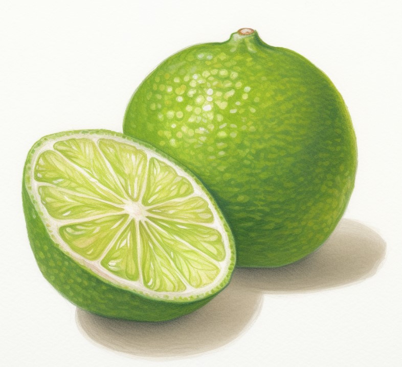 drawing of a lemon and a lemon slice