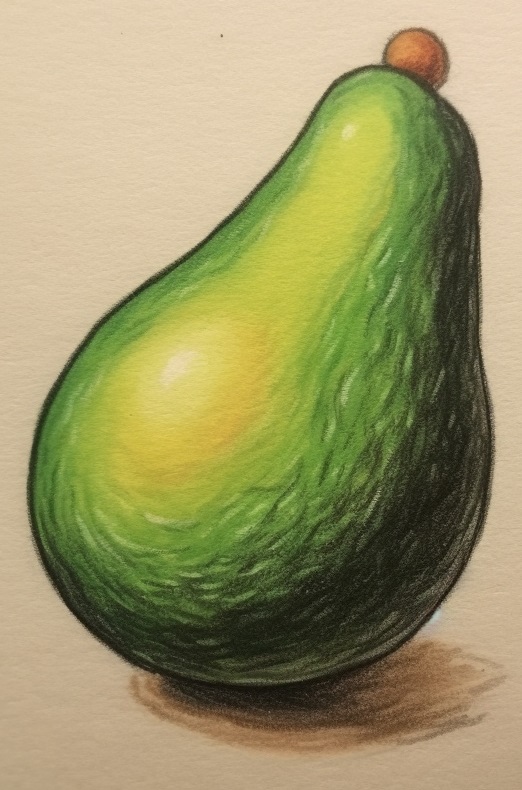 full avocado drawing 2