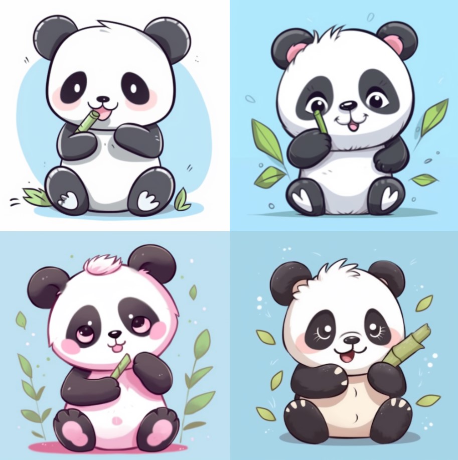 how to draw a cute kawaii panda