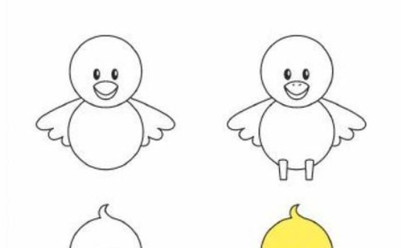 how to draw a piou piou bird