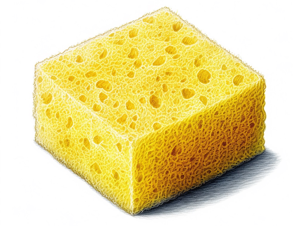 how to draw a sponge easy