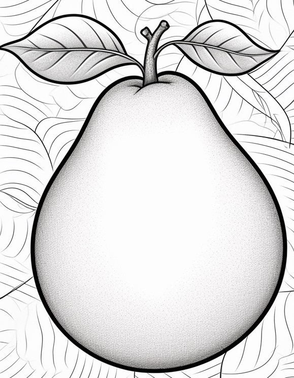 mango drawing that can be colored in