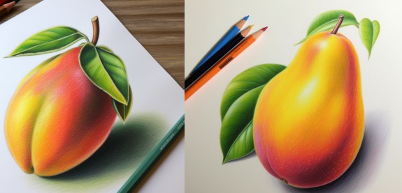 mango drawings and mango leaf drawings for reference