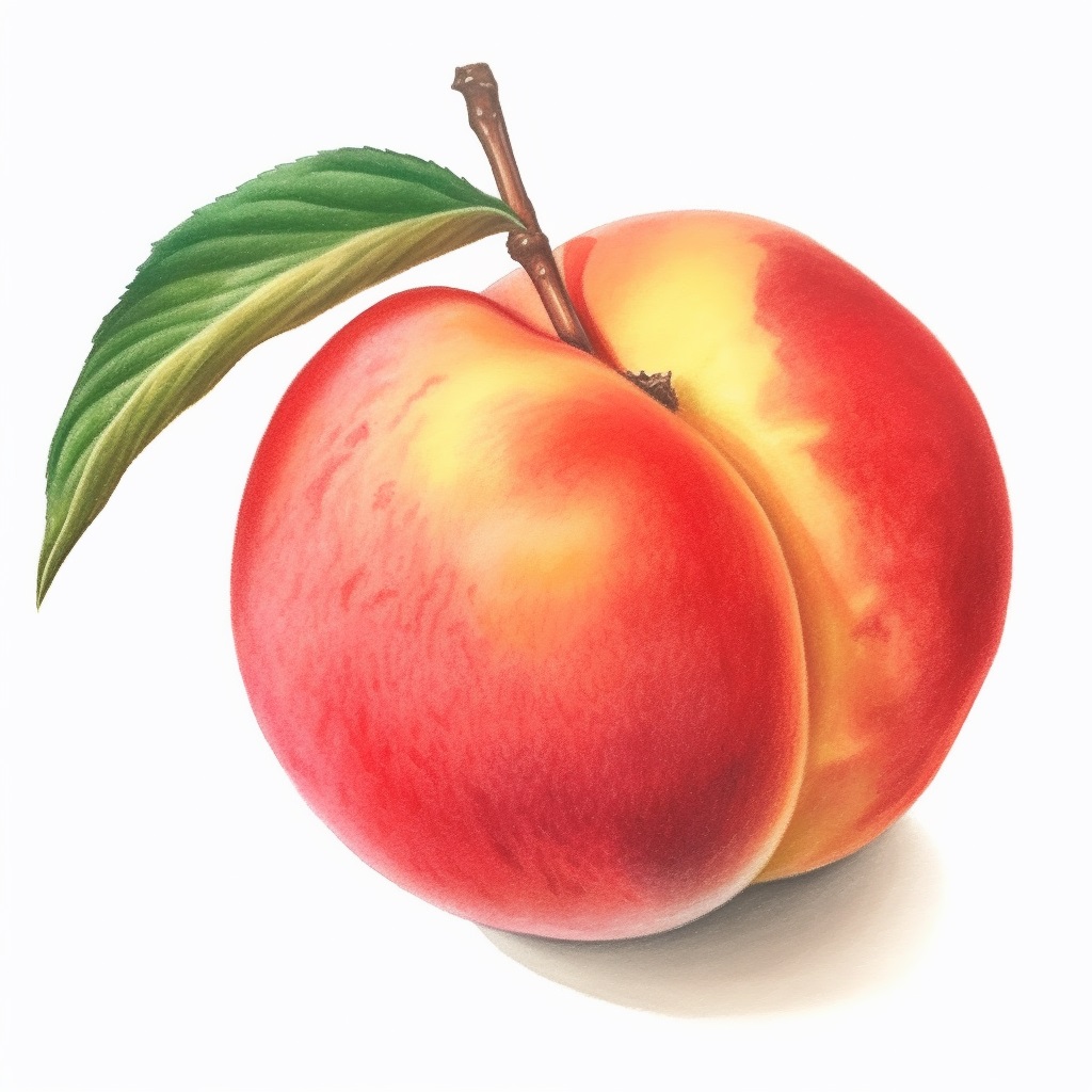 peach drawing for kids to reference to learn how to draw a peach easy
