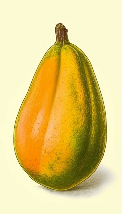cartoon papaya drawing