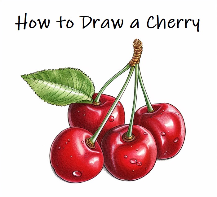 cherry drawing realistic