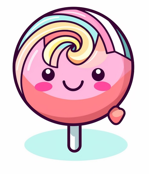 cute kawaii lollipop drawing