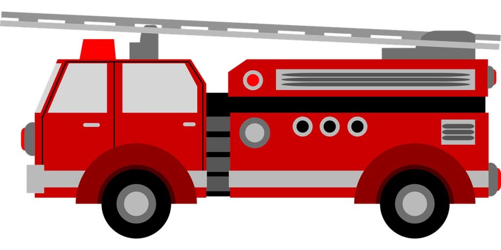 drawing of a fire truck