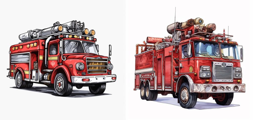 firetruck drawings advanced