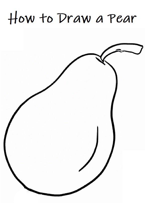 how to draw a pear basic outline